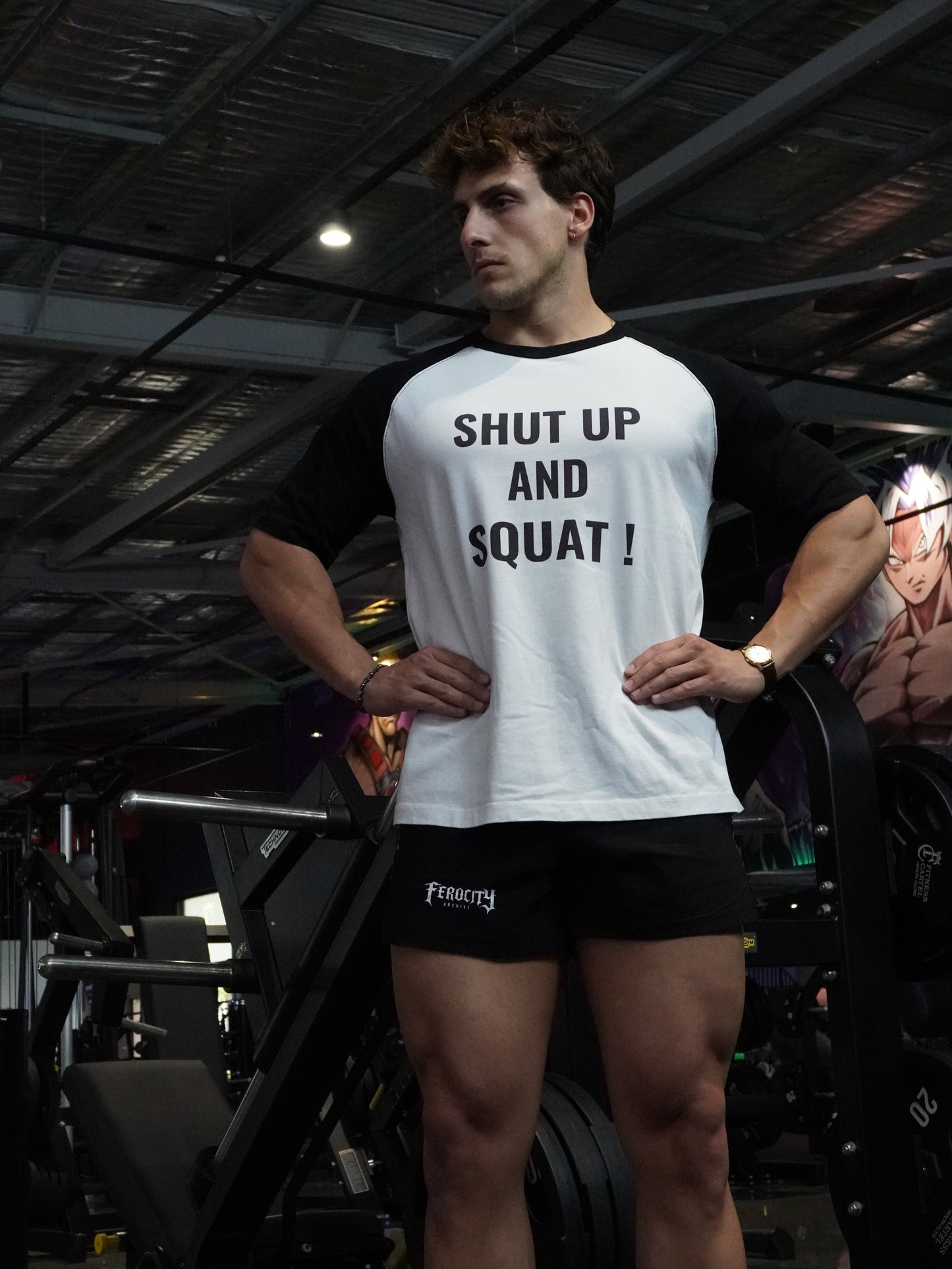Raglan Shut Up And Squat ! - Short Sleeve T-Shirt