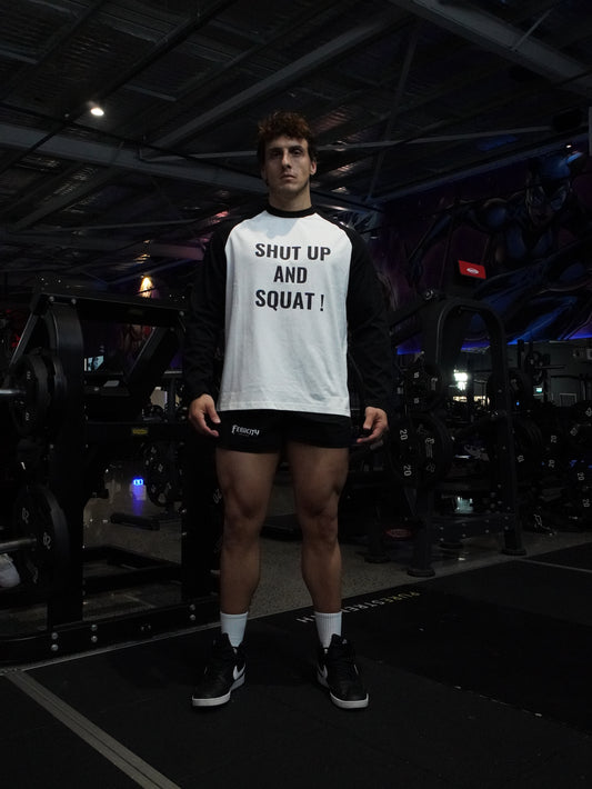Raglan Shut Up And Squat ! -  Long-Sleeve T-Shirt